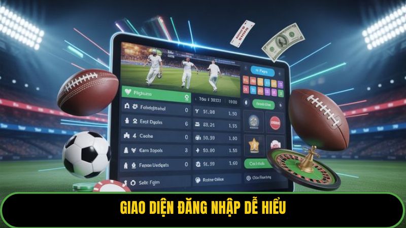 Giao diện đăng nhập dễ hiểu